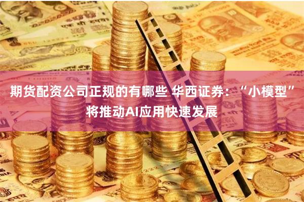 期货配资公司正规的有哪些 华西证券:“小模型”将推动AI应用快速发展