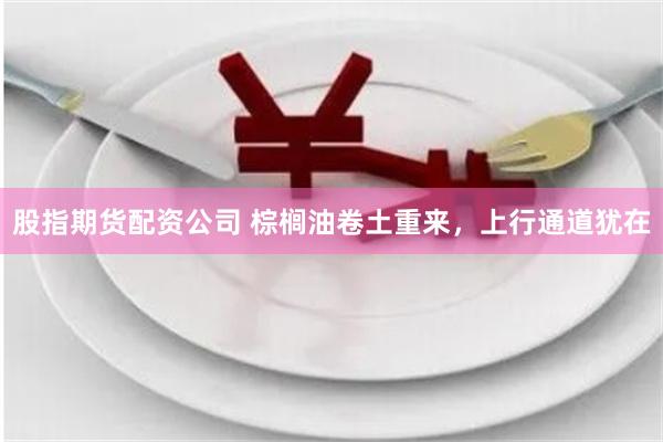 股指期货配资公司 棕榈油卷土重来,上行通道犹在